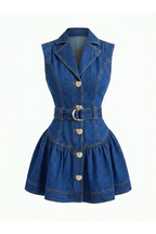 VESTIDO CINTO MEZCLILLA