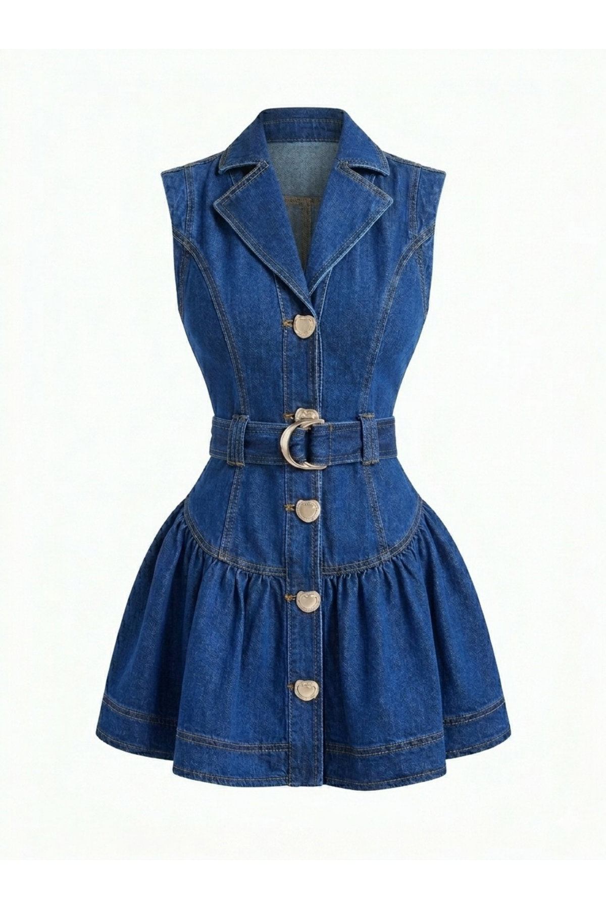 VESTIDO CINTO MEZCLILLA