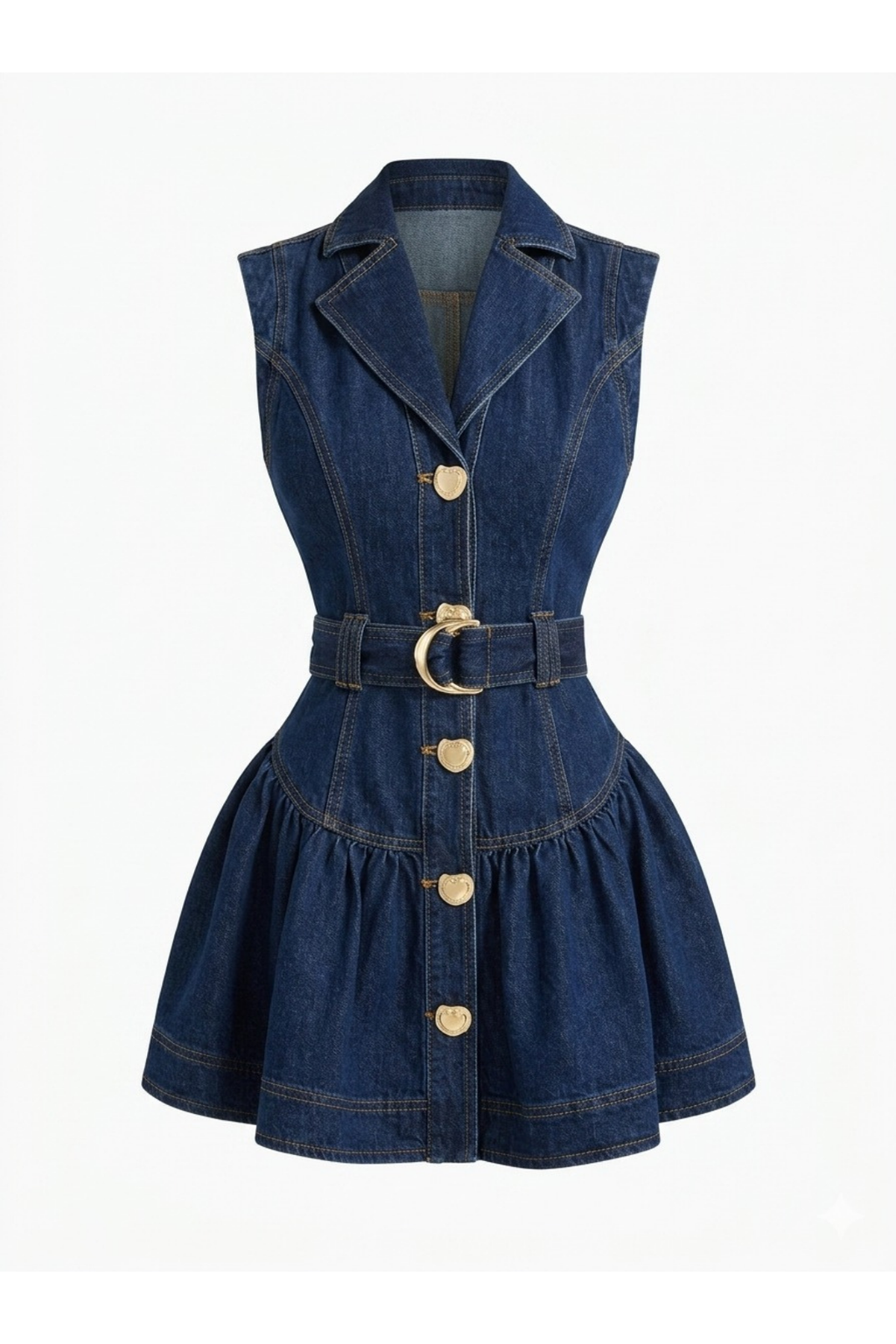 VESTIDO CINTO MEZCLILLA