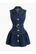 VESTIDO CINTO MEZCLILLA