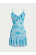 VESTIDO CORTO MESH DE TIRANTE