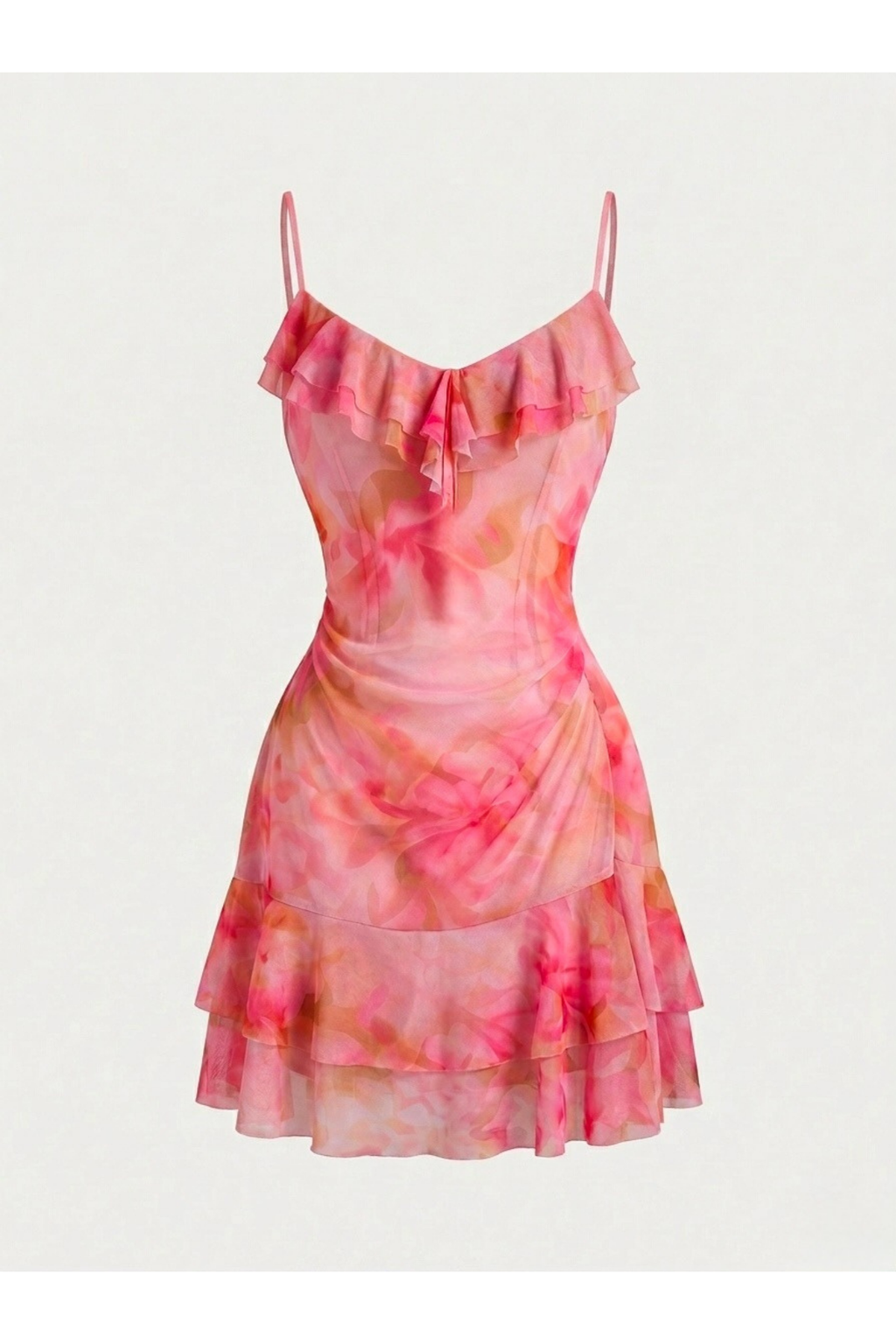 VESTIDO CORTO MESH DE TIRANTE