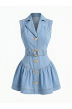 VESTIDO CINTO MEZCLILLA