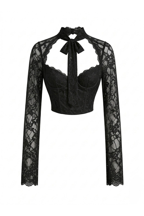 CORSETTE ENCAJE CUELLO