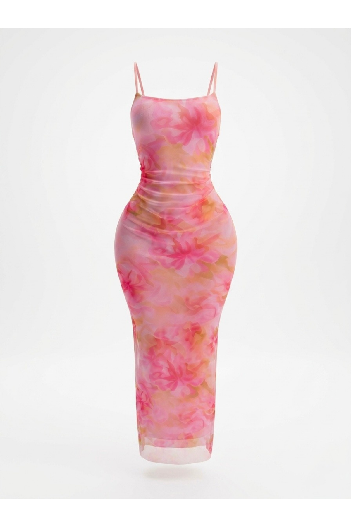 VESTIDO LARGO TIRANTE MESH