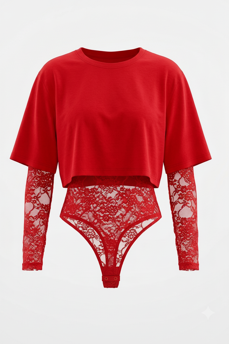 Blusa con Body Encaje