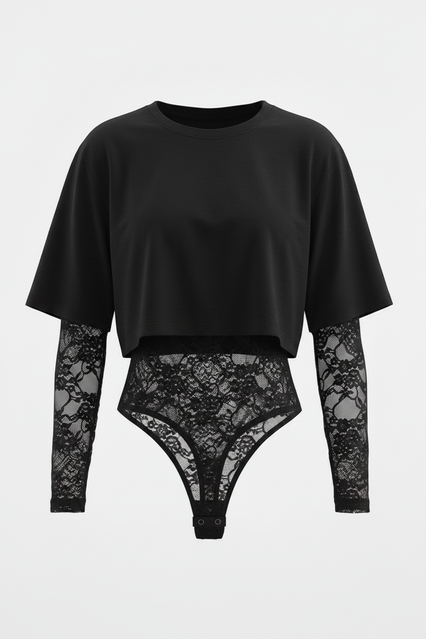 Blusa con Body Encaje