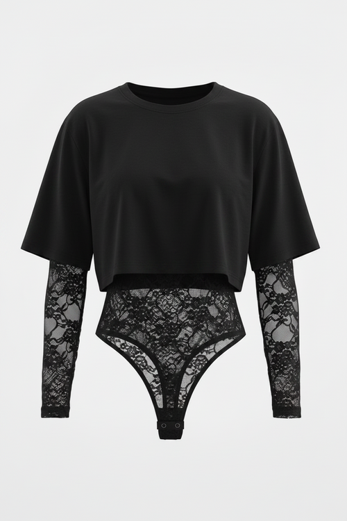 Blusa con Body Encaje