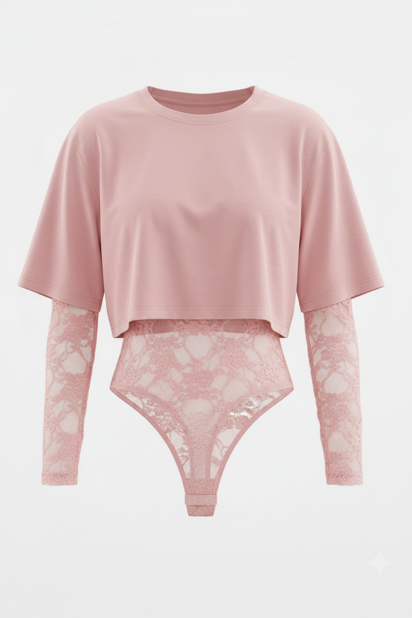 Blusa con Body Encaje