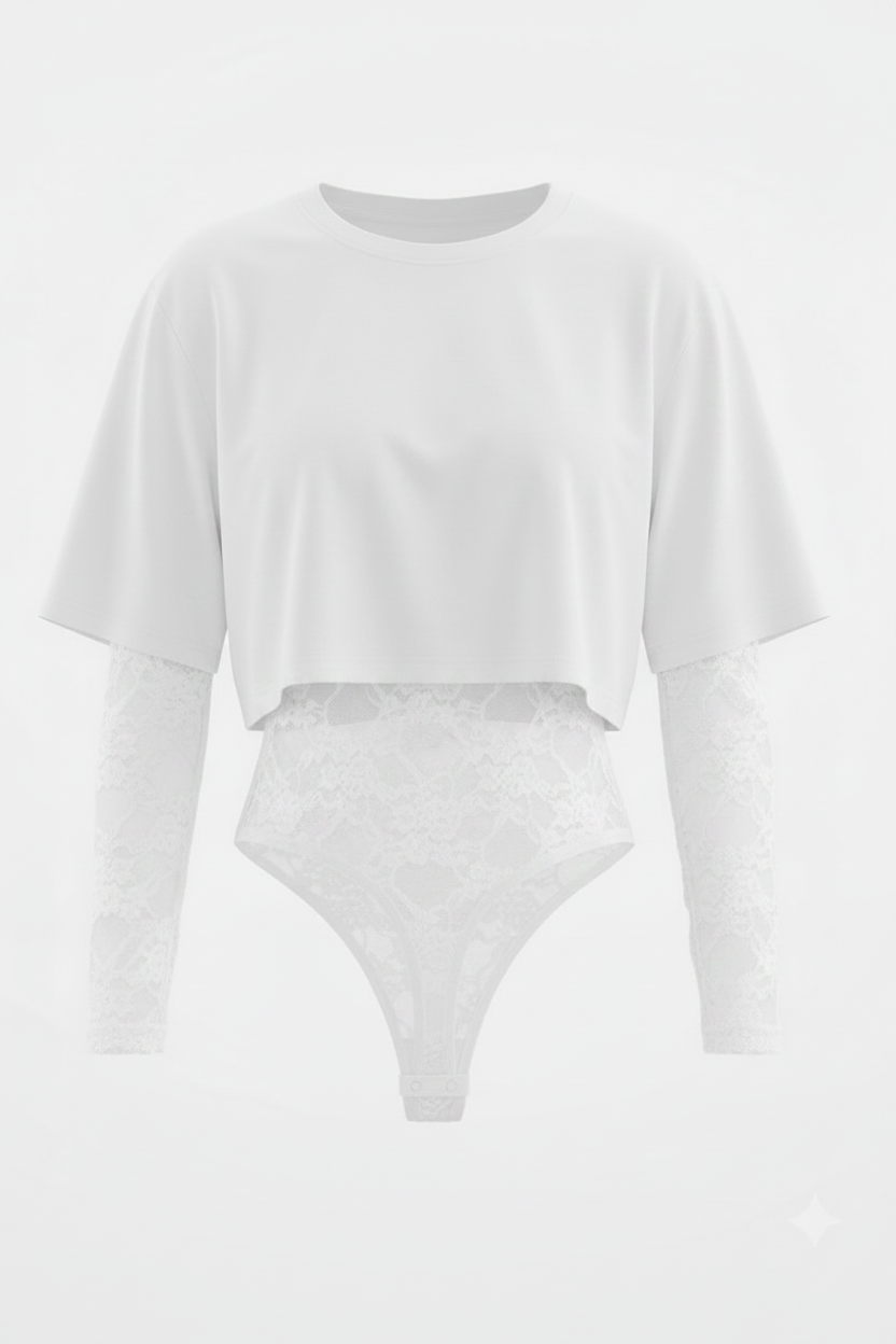 Blusa con Body Encaje